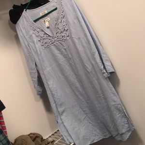 Linen shirt dress